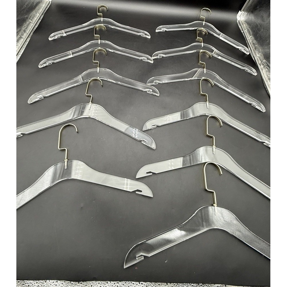 Clear Lucite Acrylic Heavy Duty Coat Suit 11‎ Hangers
